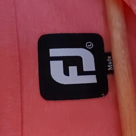 Foot Joy Polo Golf Shirt, Coral, Size Large - Picture 5 of 8